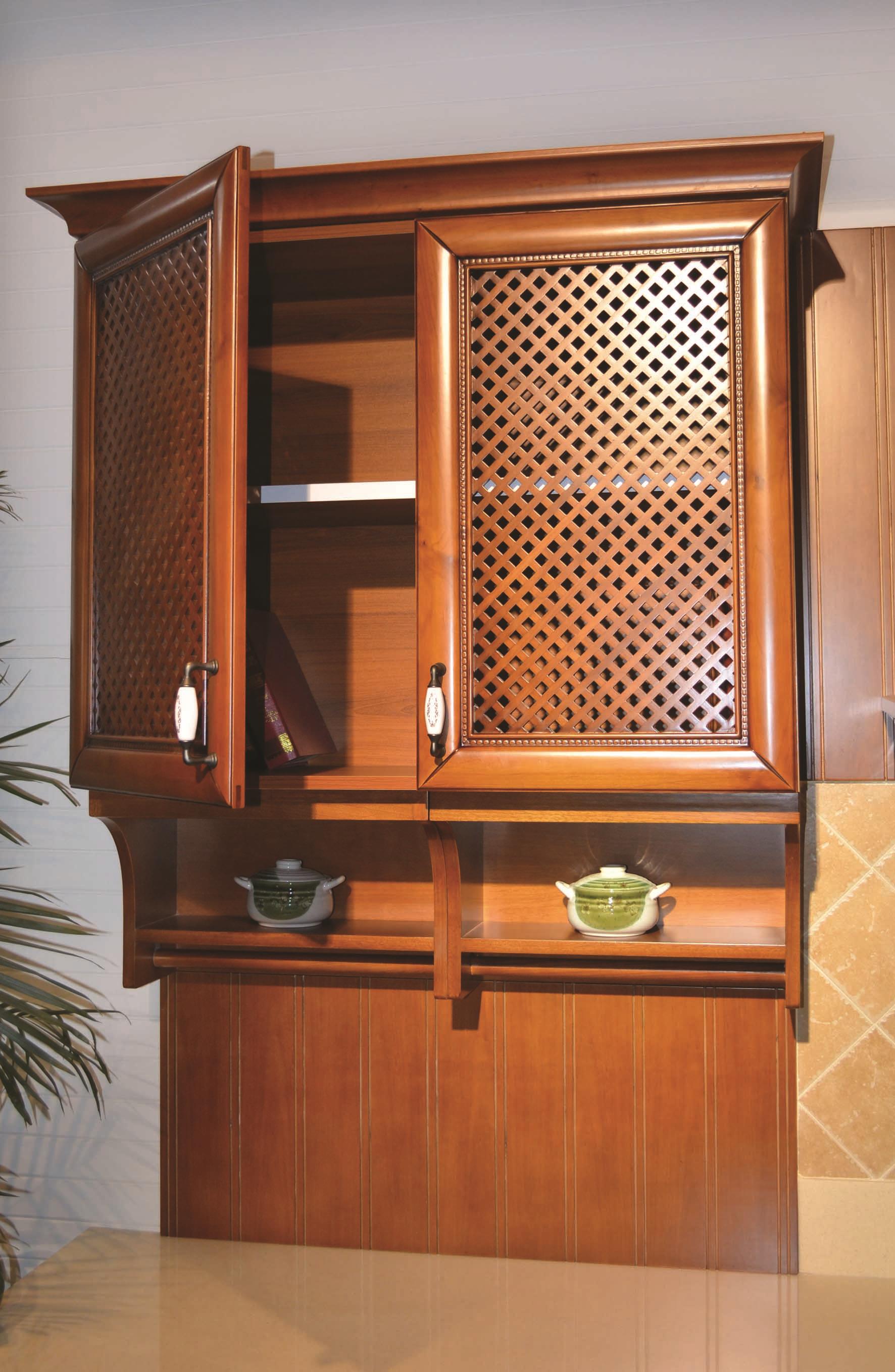 custom made solidwood walnut kitchen cabinets