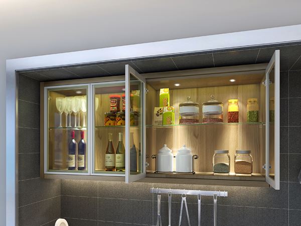 open cabinet