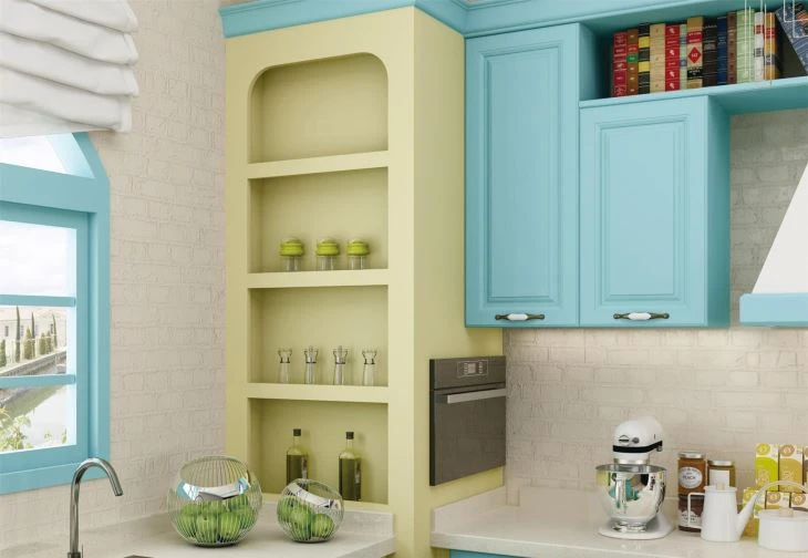 Pastoral Solid Wood Kitchen Cabinet