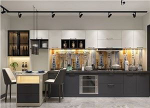 दो टोंड रसोई अलमारियां