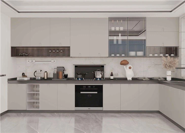 lacuqer frameless kitchen cabinet