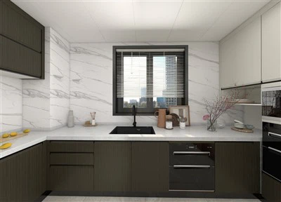 किचन कैबिनेट को कवर करने वाली झिल्ली